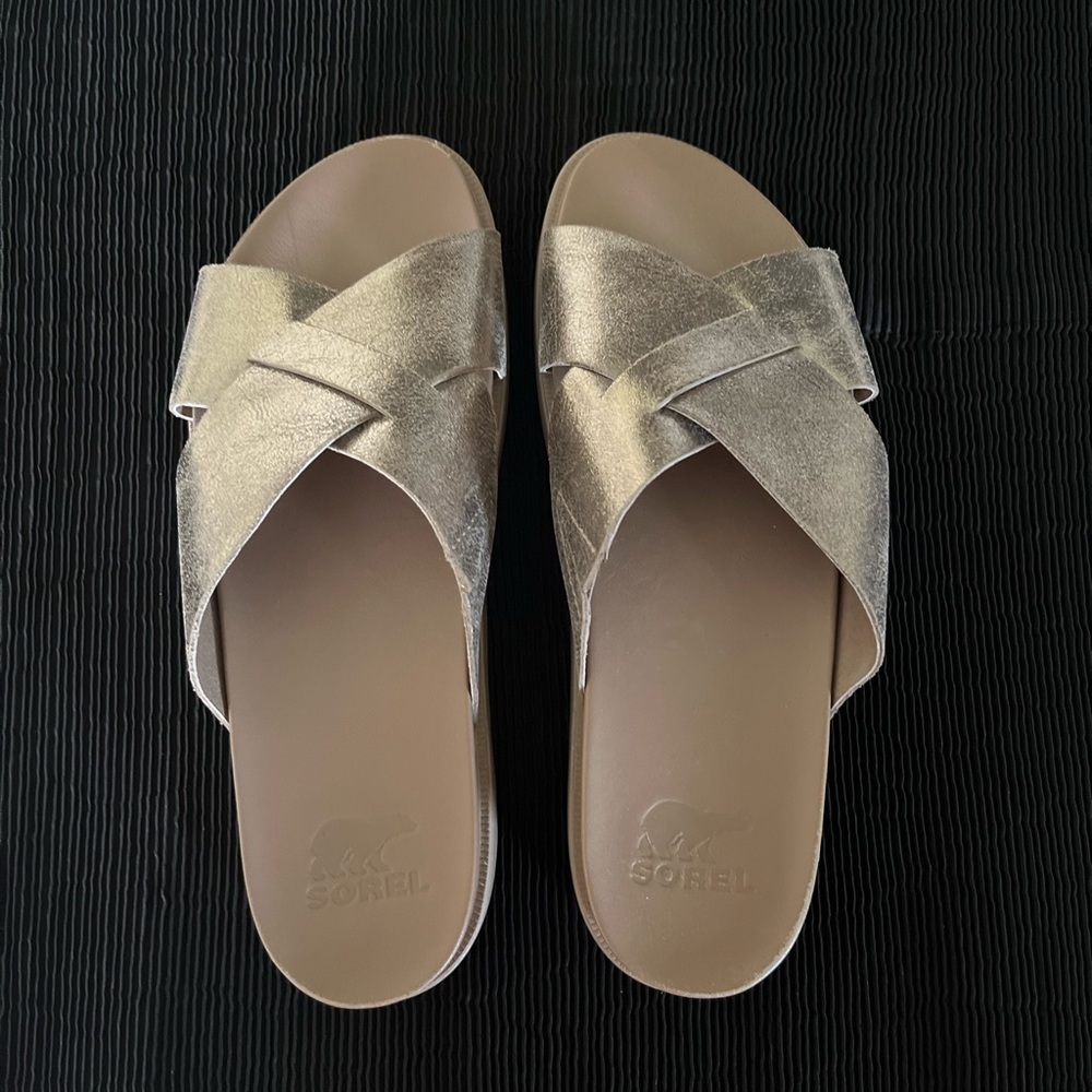 Sorel gold sandals - Picture 2 of 12